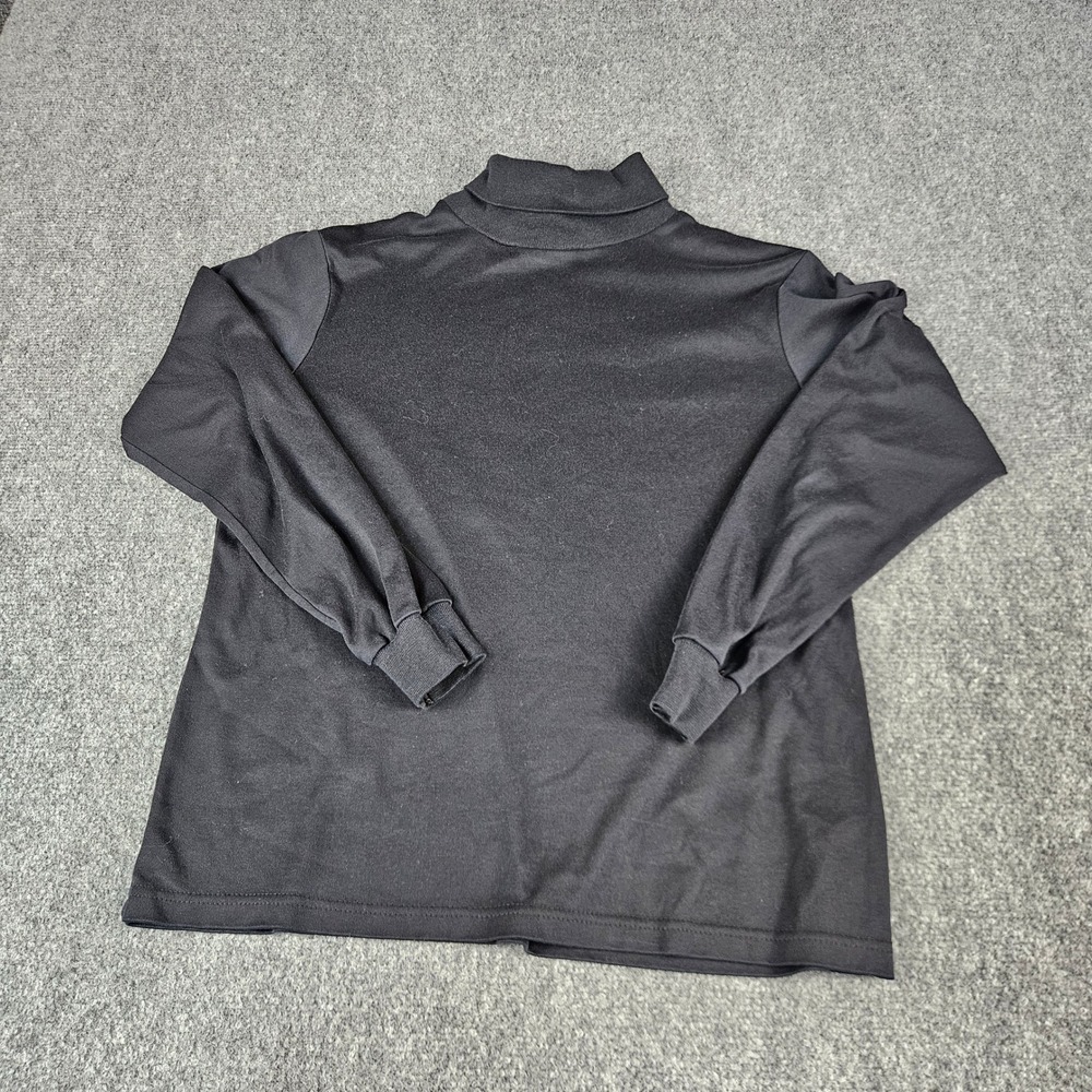 VNTG Separate Issue Mens Black Turtleneck Long Sleeve Shirt‎ Large Made in USA